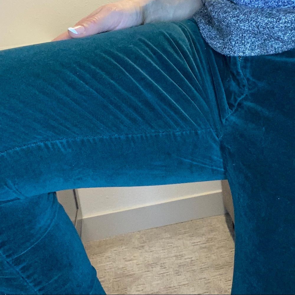 Ann Taylor loft ankle green velvet pants